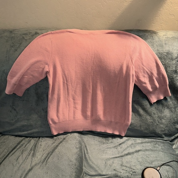 Pink stretchy long sleeved sweater US size 16 - Picture 3 of 4